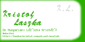 kristof laszka business card